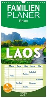 Produktbild: Familienplaner 2027 - Laos - Abseits der Touristenstr&ouml;me. mit 5 Spalten (Wandkalender, 21 x 45 cm) CALVENDO