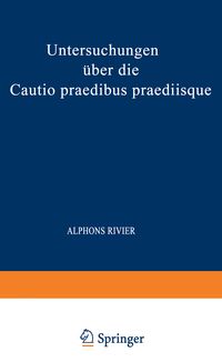 Produktbild: Untersuchungen &uuml;ber die Cautio Praedibus Praediisque