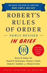 Produktbild: Robert's Rules of Order Newly Revised In Brief, 3rd edition