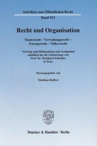 Produktbild: Recht und Organisation.