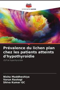 Produktbild: Pr&eacute;valence du lichen plan chez les patients atteints d'hypothyro&iuml;die