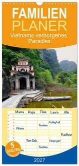 Produktbild: Familienplaner 2027 - Vietnams verborgenes Paradies mit 5 Spalten (Wandkalender, 21 x 45 cm) CALVENDO