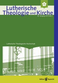 Produktbild: Lutherische Theologie und Kirche 3/2015 - Einzelkapitel