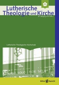 Produktbild: Lutherische Theologie und Kirche 3/2015