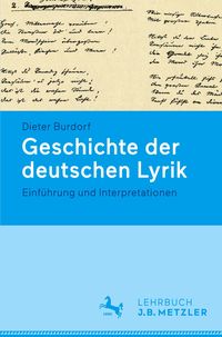 Bild vom Artikel Geschichte der deutschen Lyrik. vom Autor Dieter Burdorf
