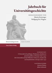 Produktbild: Jahrbuch f&uuml;r Universit&auml;tsgeschichte 22 (2019)