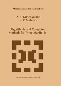 Produktbild: Algorithmic and Computer Methods for Three-Manifolds