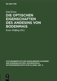 Produktbild: Die optischen Eigenschaften des Andesins von Bodenmais