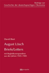 Produktbild: August L&ouml;sch - Briefe/Letters