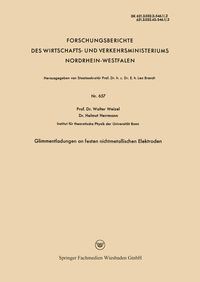 Produktbild: Glimmentladungen an festen nichtmetallischen Elektroden