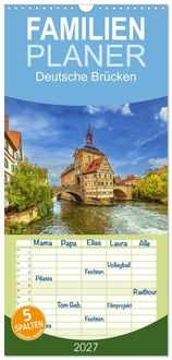 Produktbild: Familienplaner 2027 - Deutsche Br&uuml;cken mit 5 Spalten (Wandkalender, 21 x 45 cm) CALVENDO