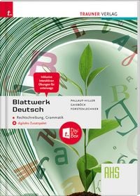 Produktbild: Blattwerk Deutsch - Rechtschreibung, Grammatik AHS + TRAUNER-DigiBox