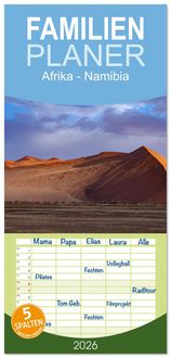 Produktbild: Familienplaner 2026 - Afrika - Namibia mit 5 Spalten (Wandkalender, 21 x 45 cm) CALVENDO