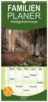 Produktbild: Familienplaner 2027 - Waldgeheimnisse mit 5 Spalten (Wandkalender, 21 x 45 cm) CALVENDO