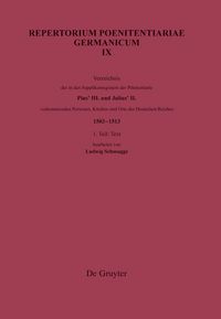 Produktbild: Verzeichnis der in den Supplikenregistern der Poenitentiarie Pius' III. und Julius' II. vorkommenden Personen, Kirchen und Orte des Deutschen Reiches