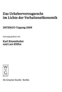 Produktbild: Das Urhebervertragsrecht im Lichte der Verhaltens&ouml;konomik