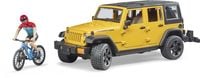 Produktbild: bruder 02543 JeepWrangler RubiconUnlimited, Mountainbike und Radfahrer