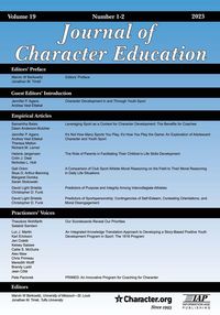 Produktbild: Journal of Character Education Vol 19 Issue 1 & 2