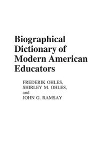 Produktbild: Biographical Dictionary of Modern American Educators