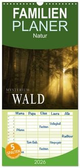 Produktbild: Familienplaner 2026 - Mysterium Wald mit 5 Spalten (Wandkalender, 21 x 45 cm) CALVENDO