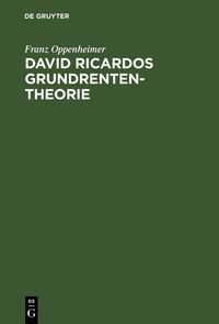 Produktbild: David Ricardos Grundrententheorie