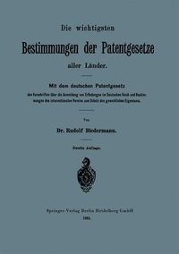 Produktbild: Die wichtigsten Bestimmungen der Patentgesetze aller L&auml;nder