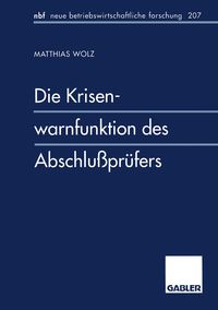 Produktbild: Die Krisenwarnfunktion des Abschlu&szlig;pr&uuml;fers