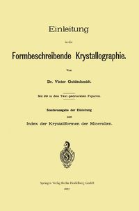 Produktbild: Einleitung in die Formbeschreibende Krystallographie