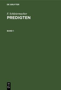 Produktbild: Predigten. Band 1