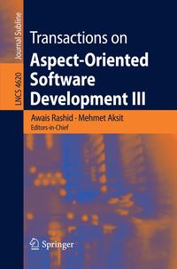 Bild vom Artikel Transactions on Aspect-Oriented Software Development III vom Autor Awais Rashid