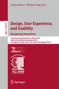 Produktbild: Design, User Experience, and Usability: Designing Interactions