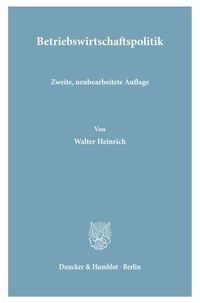 Produktbild: Betriebswirtschaftspolitik