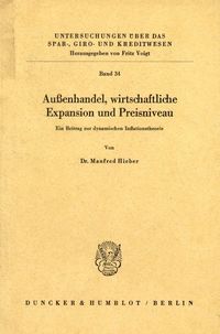 Produktbild: Au&szlig;enhandel, wirtschaftliche Expansion und Preisniveau.
