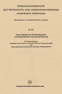 Produktbild: Typenvielzahl bei Haushaltger&auml;ten und M&ouml;glichkeiten einer Beschr&auml;nkung