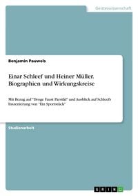 Produktbild: Einar Schleef und Heiner M&uuml;ller. Biographien und Wirkungskreise