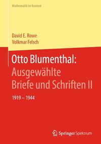 Produktbild: Otto Blumenthal: Ausgew&auml;hlte Briefe und Schriften II