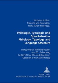 Produktbild: Philologie, Typologie und Sprachstruktur- Philology, Typology and Language Structure