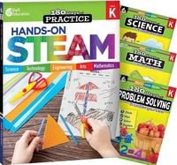 Produktbild: 180 Days(r) Steam, Science, Math, & Problem Solving Grade K: 4-Book Set