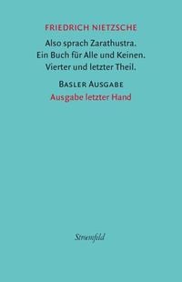 Produktbild: Also sprach Zarathustra. 4. und letzter Theil.