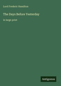 Produktbild: The Days Before Yesterday