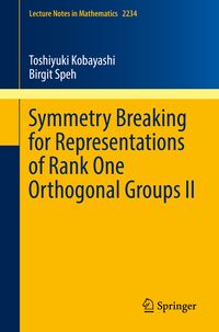 Produktbild: Symmetry Breaking for Representations of Rank One Orthogonal Groups II