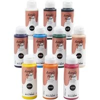 Produktbild: Creativ Company Acrylfarbe Gl&auml;nzend, sortierte Farben, 10x120 ml