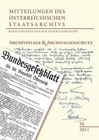 Bild vom Artikel Archivpflege und Archivalienschutz vom Autor Generaldirektion des österreichischen