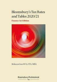Produktbild: Cave, R: TAX RATES & TABLES 2020/21 FIN