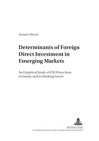 Produktbild: Determinants of Foreign Direct Investment in Emerging Markets