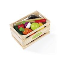 Produktbild: Obst- & Gem&uuml;se-Set mit Zubeh&ouml;r &ndash; Schneidespa&szlig; im Holzkasten