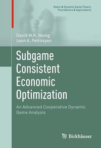 Produktbild: Subgame Consistent Economic Optimization