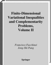 Produktbild: Finite-Dimensional Variational Inequalities and Complementarity Problems