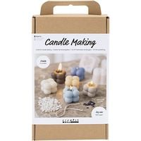 Produktbild: Creativ Company Kreativ Set Kerzengie&szlig;en, Blasenkerze aus Sojawachs, Beige, Hellblau, Creme
