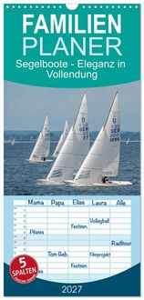 Produktbild: Familienplaner 2027 - Segelboote - Eleganz in Vollendung mit 5 Spalten (Wandkalender, 21 x 45 cm) CALVENDO